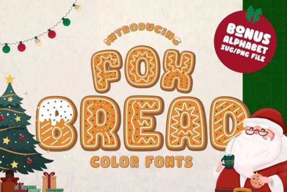 Fox Bread: A Festive Gingerbread Font for Creative Designs